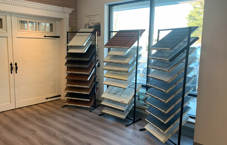 How Garage Door Display Racks Help Dealers Showcase Products More Effectively